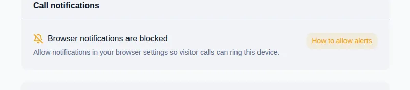 Enable call notifications prompt on Home listings.